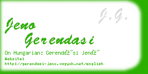 jeno gerendasi business card